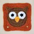Owl Granny Square Crochet Pattern step 1 - construction progress