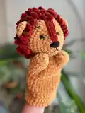 Lion Hand Puppet Amigurumi Pattern step 3 - details and accessories