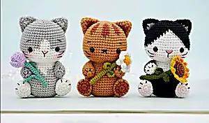 The Cats and Flowers Amigurumi Pattern
