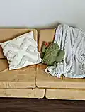Adorable Crochet Cactus Pillow Pattern step 1 - construction progress