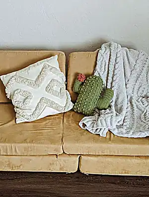Adorable Crochet Cactus Pillow Pattern