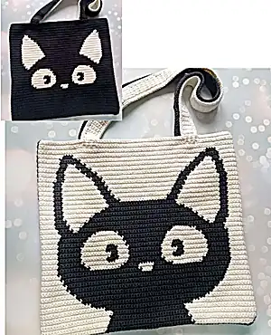 Black Cat Bag Crochet Pattern