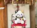 Lucky Cat Amigurumi Pattern step 1 - construction progress
