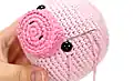 Lily the Piglet Amigurumi Pattern step 2 - assembly progress