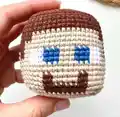 Steve & Zombie Minecraft Amigurumi Pattern step 3 - details and accessories