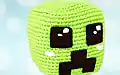 Kawaii Creeper Amigurumi Pattern step 2 - assembly progress