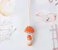 Mushroom Pendant with Gnome Crochet Pattern step 1 - construction progress