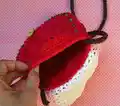Strawberry Purse Crochet Pattern step 3 - details and accessories
