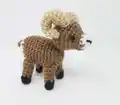 Bobby the Bighorn Sheep Amigurumi Pattern step 1 - construction progress