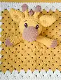 Adorable Giraffe Lovey Blanket Amigurumi Pattern step 1 - construction progress