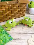 Little Frog Amigurumi Pattern step 1 - construction progress