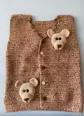 Adorable Bear Lovey Crochet Pattern step 1 - construction progress