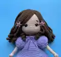 Emma Doll Crochet Amigurumi Pattern step 3 - details and accessories