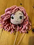 Iris Doll Amigurumi Pattern step 3 - details and accessories