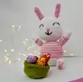 Easter Bunny Amigurumi Pattern step 2 - assembly progress