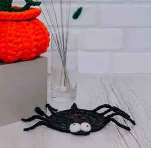Spider Coaster Crochet Pattern crochet pattern - detailed view of completed project