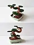 Bonsai Tree Crochet Pattern step 1 - construction progress