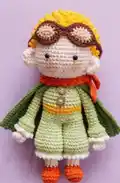 Little Prince Amigurumi Pattern step 3 - details and accessories