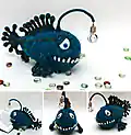 Anglerfish SAM Amigurumi Pattern step 4 - final assembly and finishing