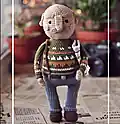 Grandpa Amigurumi Pattern step 1 - construction progress