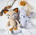 Meowth Pokemon Amigurumi Pattern step 2 - assembly progress