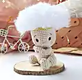 Baby Dandelion Amigurumi Pattern step 1 - construction progress