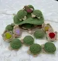 Turtle Memory Game Amigurumi Pattern step 1 - construction progress