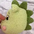 Gretta the Dragon Amigurumi Pattern step 4 - final assembly and finishing
