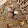 Magic Autumn Pine Cone Fairy Amigurumi Pattern step 1 - construction progress