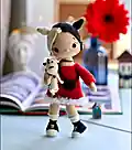 Cruella Doll Amigurumi Pattern step 1 - construction progress