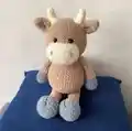 Adorable Bull Amigurumi Pattern step 1 - construction progress