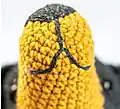 Yumi the Dachshund Bicolor Amigurumi Pattern step 4 - final assembly and finishing