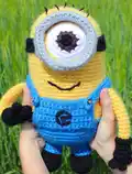 Minion Amigurumi Pattern step 1 - construction progress
