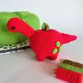 Fruit Dino Appletosaurus Amigurumi Pattern step 1 - construction progress
