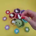 Sorting Bees Educational Toy Crochet Pattern step 1 - construction progress