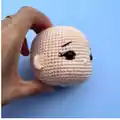 Emma Doll Crochet Amigurumi Pattern step 2 - assembly progress