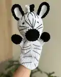 Zebra Hand Puppet Amigurumi Pattern step 3 - details and accessories