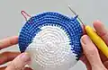 Cupid Whale Amigurumi Pattern step 4 - final assembly and finishing