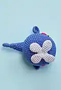 Cupid Whale Amigurumi Pattern step 3 - details and accessories