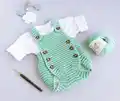 Baby Romper Tiny Tot Pattern step 1 - construction progress