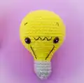 Little Spark Lightbulb Amigurumi Pattern step 2 - assembly progress