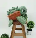 Succulent Turtle Amigurumi Pattern step 1 - construction progress