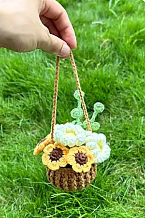 Daisy Flowers Car Hanging Pattern