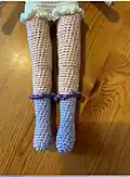Iris Doll Amigurumi Pattern step 2 - assembly progress