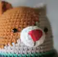 Mini Cat Amigurumi Pattern step 1 - construction progress