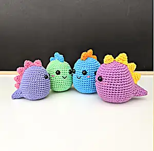 Colourful Mini Dino Amigurumi Pattern
