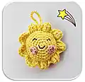 Sun & Rainbow Key Chains Pattern step 3 - details and accessories