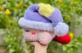 Sleeping Pink Puff Kirby Amigurumi Pattern step 3 - details and accessories