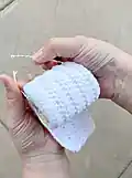 Angry Toilet Paper Amigurumi Pattern step 4 - final assembly and finishing