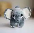 Elephant Elf Amigurumi Pattern step 3 - details and accessories